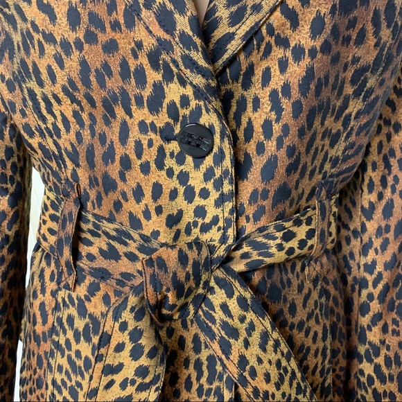 St. John Leopard Tie Waist Jacket - Picture 2 of 7